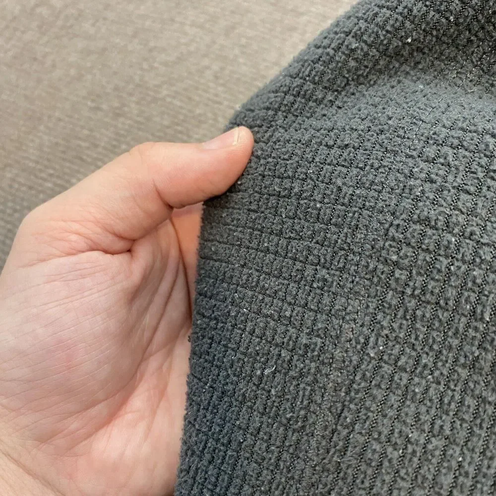 North Face Sweater Mens Small Waffle‎ Top Gray Pullover Outdoor Logo Hiking Hunt